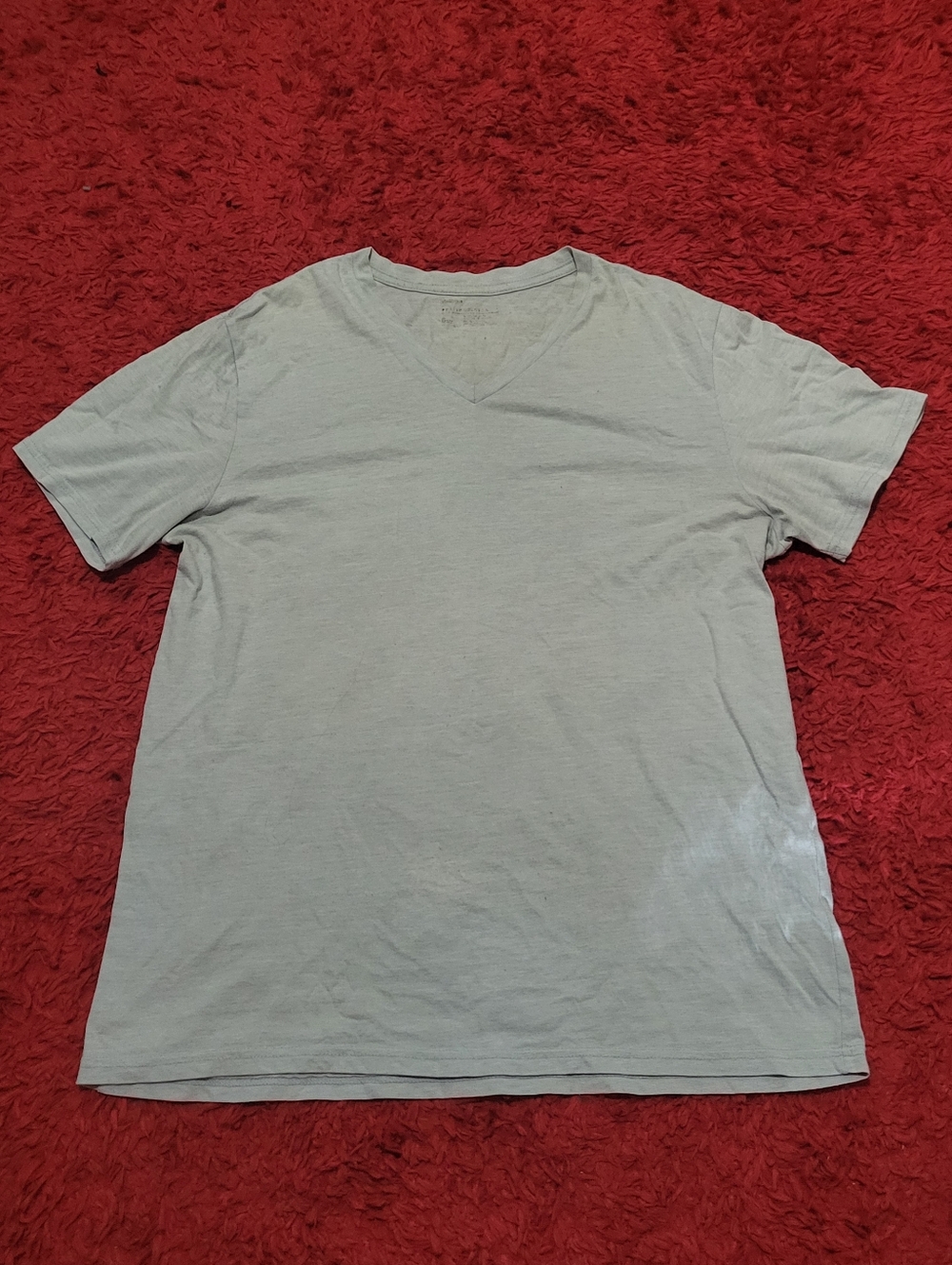 Light blue v neck tee shirt women's XL